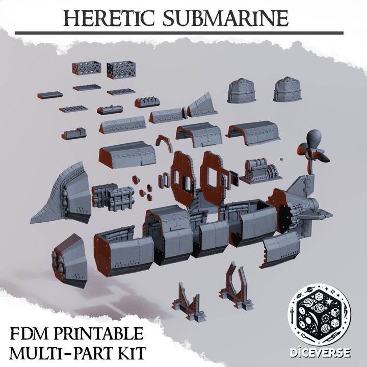 Heretic Submarine – Trench Crusade Naval Terrain Kit