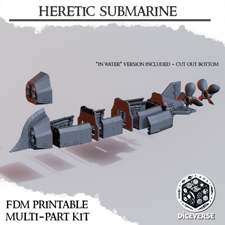 Heretic Submarine – Trench Crusade Naval Terrain Kit