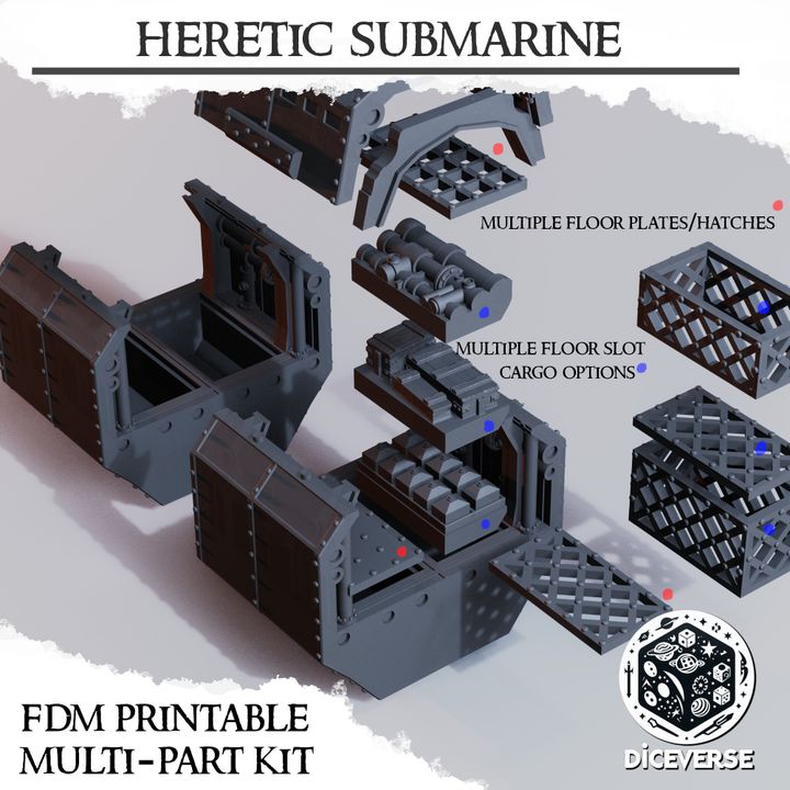 Heretic Submarine – Trench Crusade Naval Terrain Kit