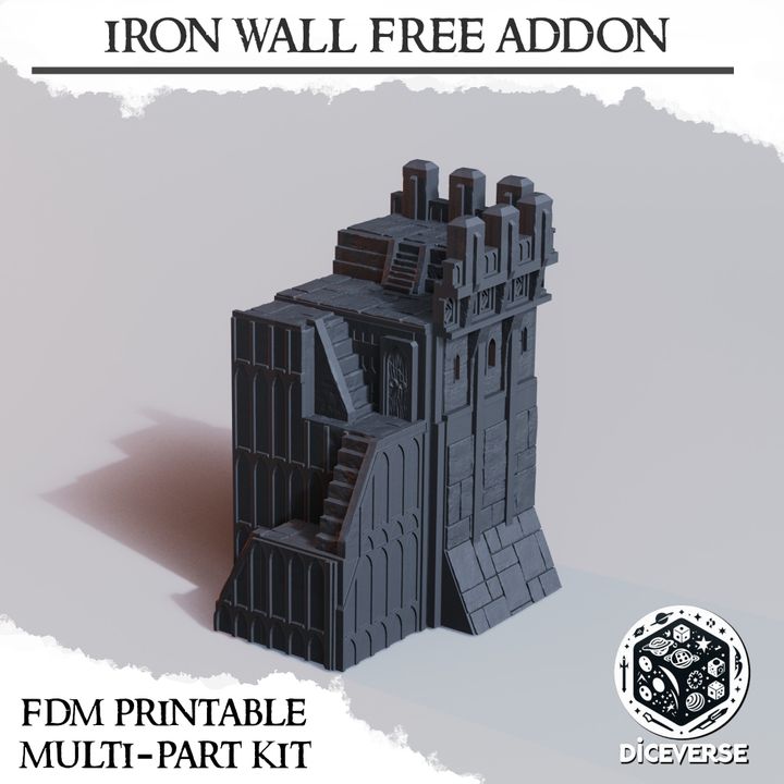 Iron Wall + Gate + Towers – Trench Crusade Modular Fortress Terrain