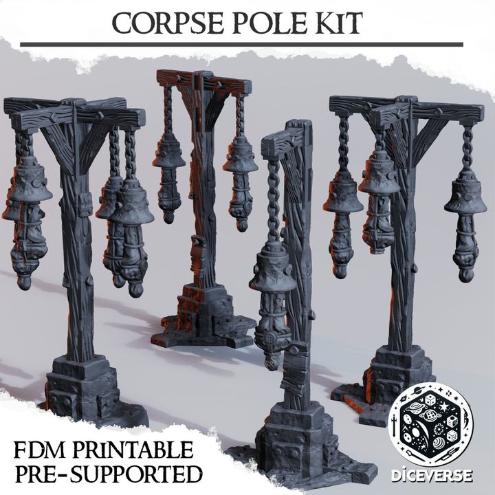 Corpse Pole Kit - Trench Crusade Unholy Scatter Terrain