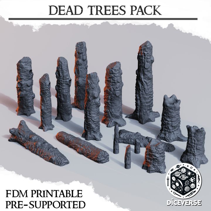 Dead Trees - Trench Crusade Burned Scatter Terrain