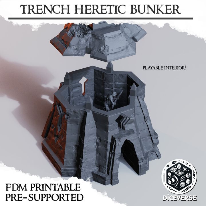 Heretic Bunker - Trench Crusade Bunker Terrain Kit