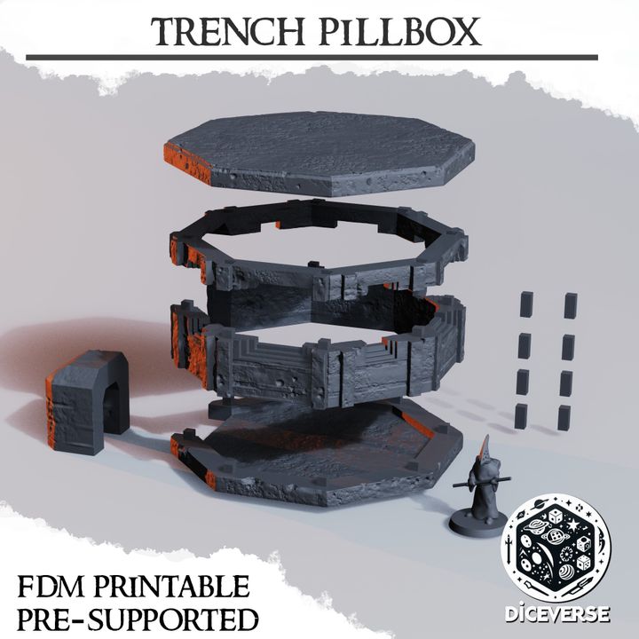 Trench Pillbox - Trench Crusade Modular WWI/WWII-Style Bunker Terrain