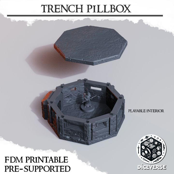 Trench Pillbox - Trench Crusade Modular WWI/WWII-Style Bunker Terrain