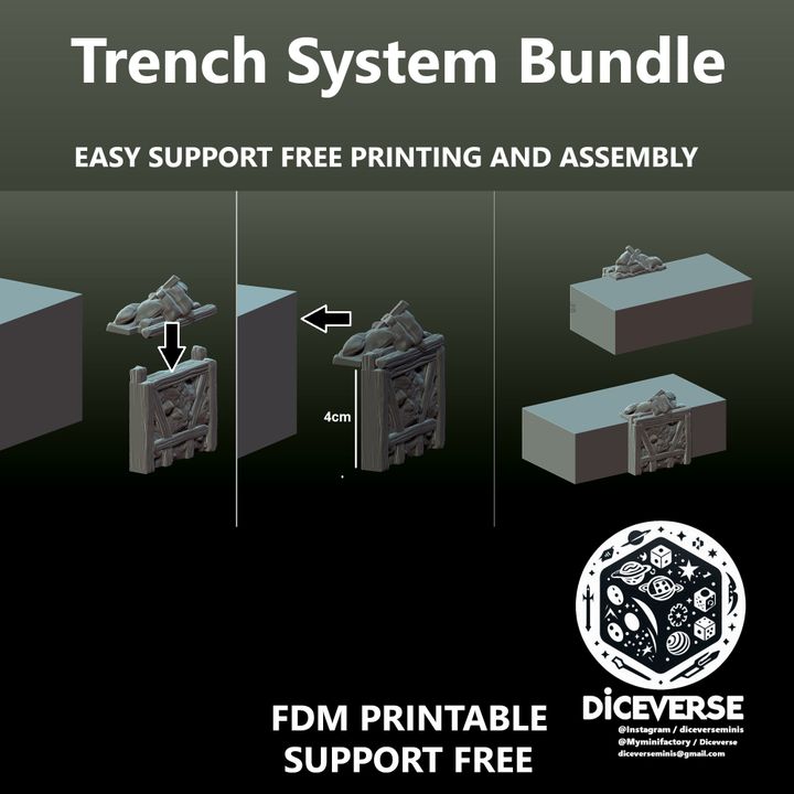 Trench System Bundle - Trench Crusade Modular Trench Network Terrain