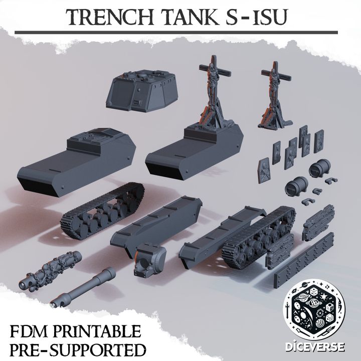 Trench Tank S-ISU - Trench Crusade Mobile Artillery Tanks