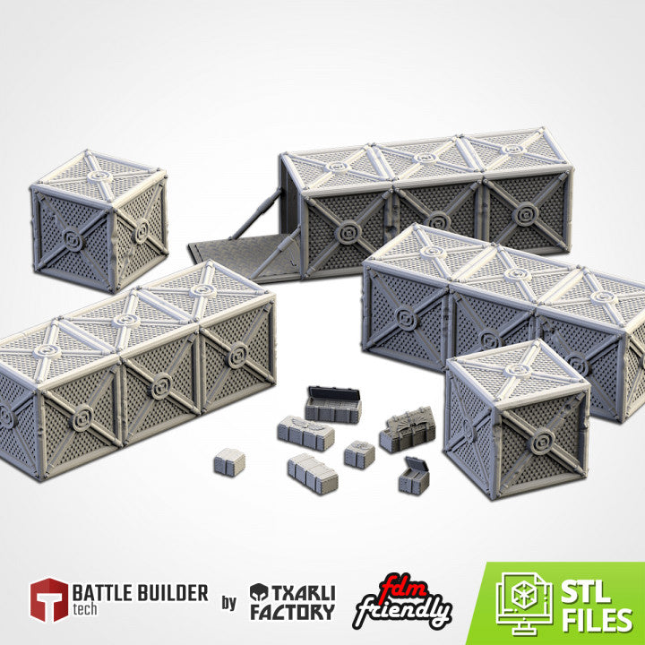 Provisions & Containers – Sci-Fi Scatter Terrain for 28–32mm Wargames