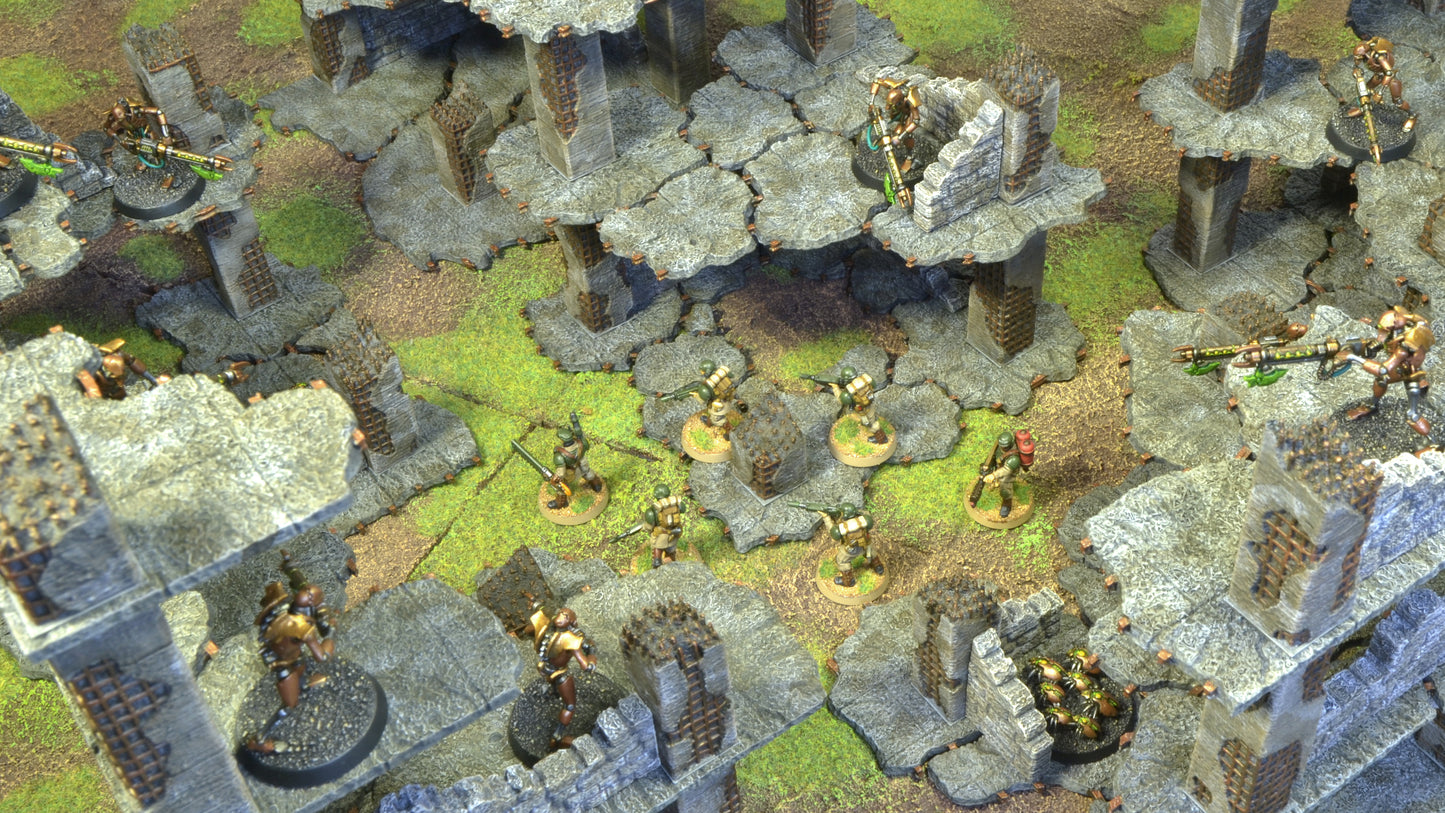 Concrete Building Ruins – Modular Terrain for 28–32mm Wargames