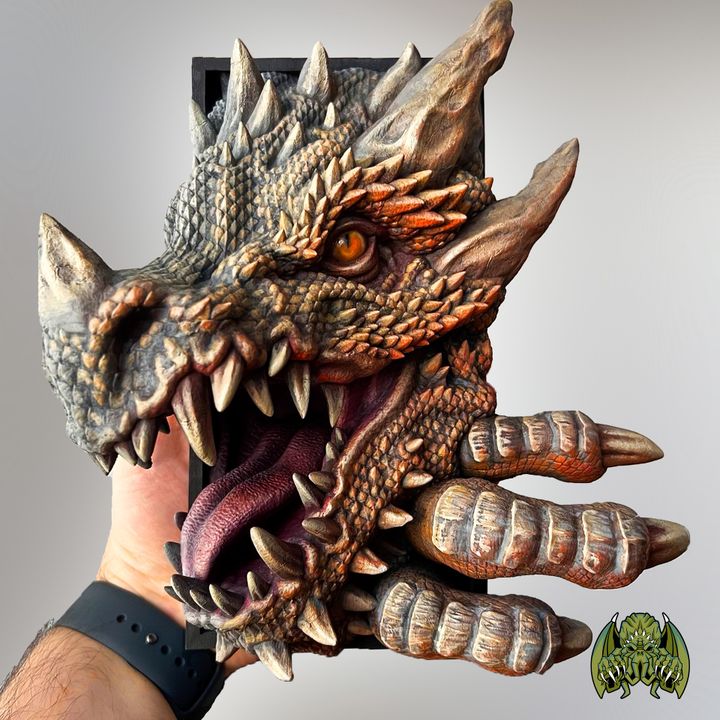 Wyrm’s Grasp – Dragon Book Nook or Bookend Set