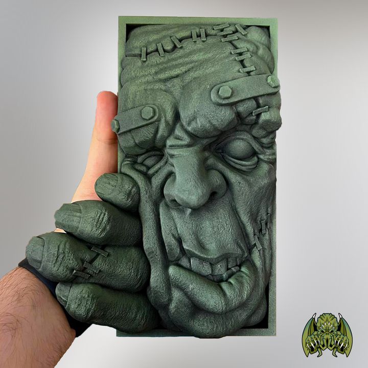 Patchwork Horror – Frankenstein Book Nook or Bookend Set