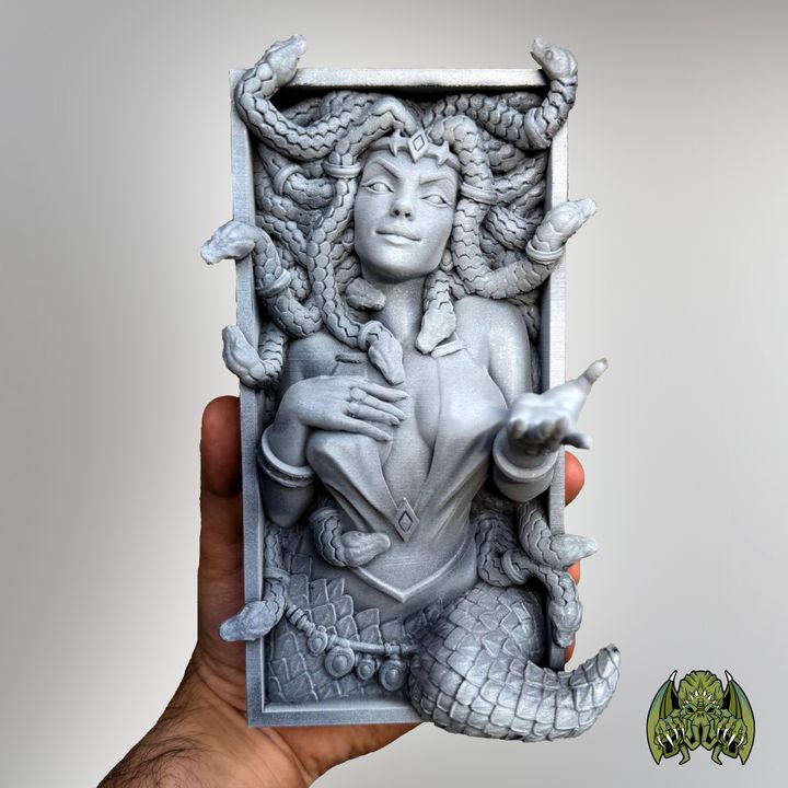 Gaze of the Gorgon – Medusa Themed Book Nook or Bookend Set