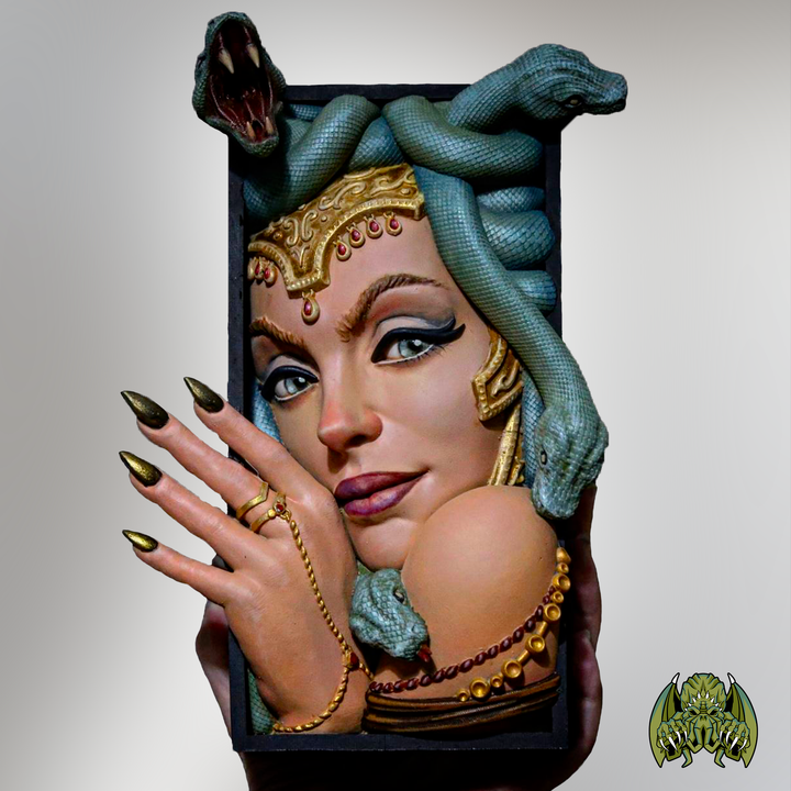 Gaze of the Gorgon – Medusa Book Nook or Bookend Set