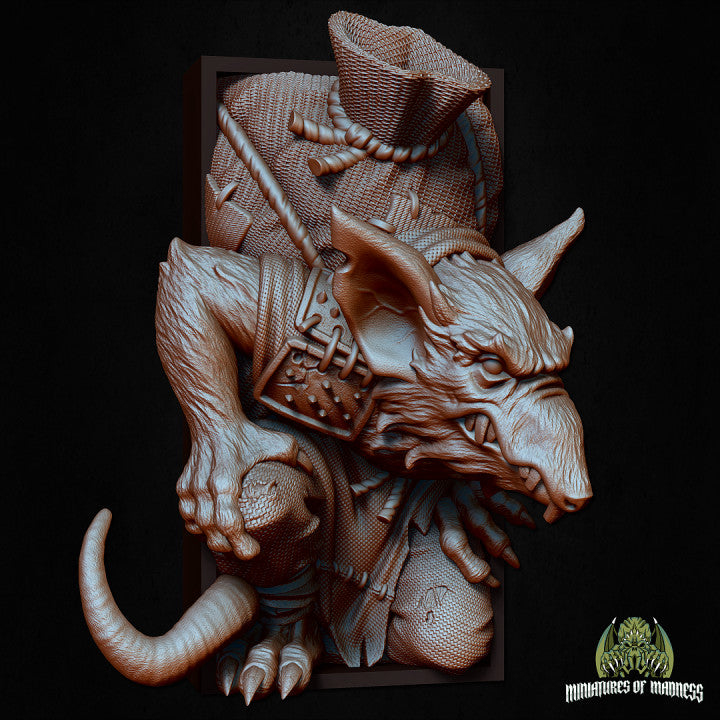 Skittershank – Ratfolk Book Nook or Bookend Set