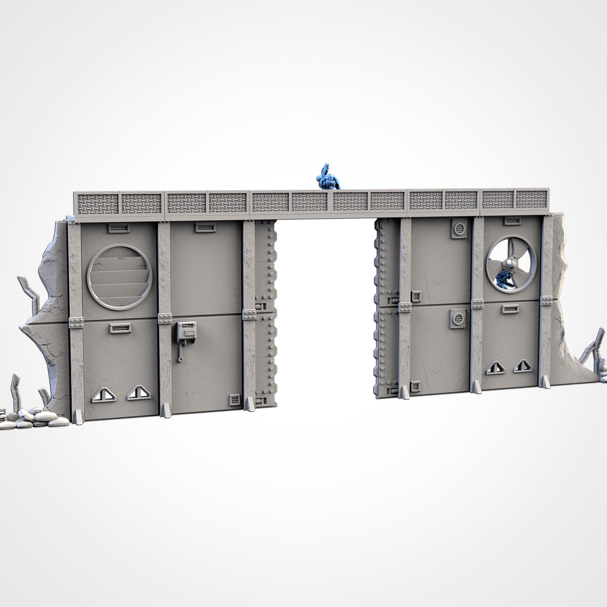Modular Defenses – Industrial Wall System for 28–32mm Wargaming
