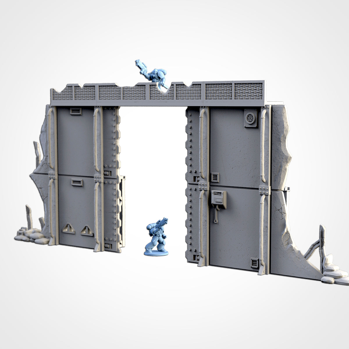 Modular Defenses – Industrial Wall System for 28–32mm Wargaming