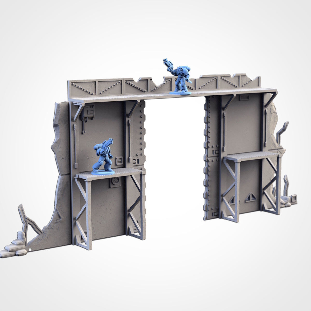 Modular Defenses – Industrial Wall System for 28–32mm Wargaming