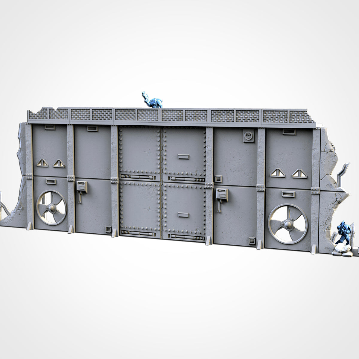 Modular Defenses – Industrial Wall System for 28–32mm Wargaming