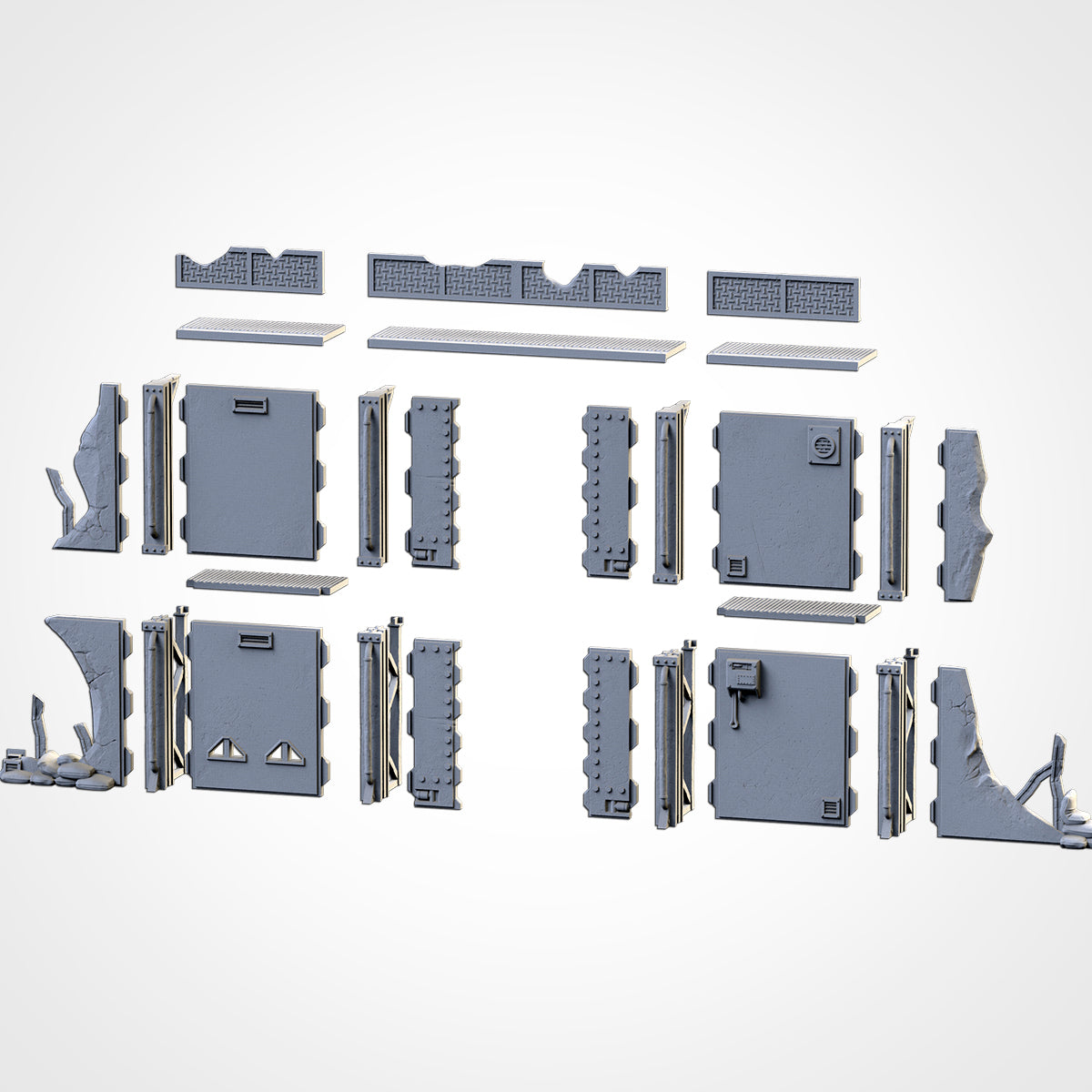 Modular Defenses – Industrial Wall System for 28–32mm Wargaming
