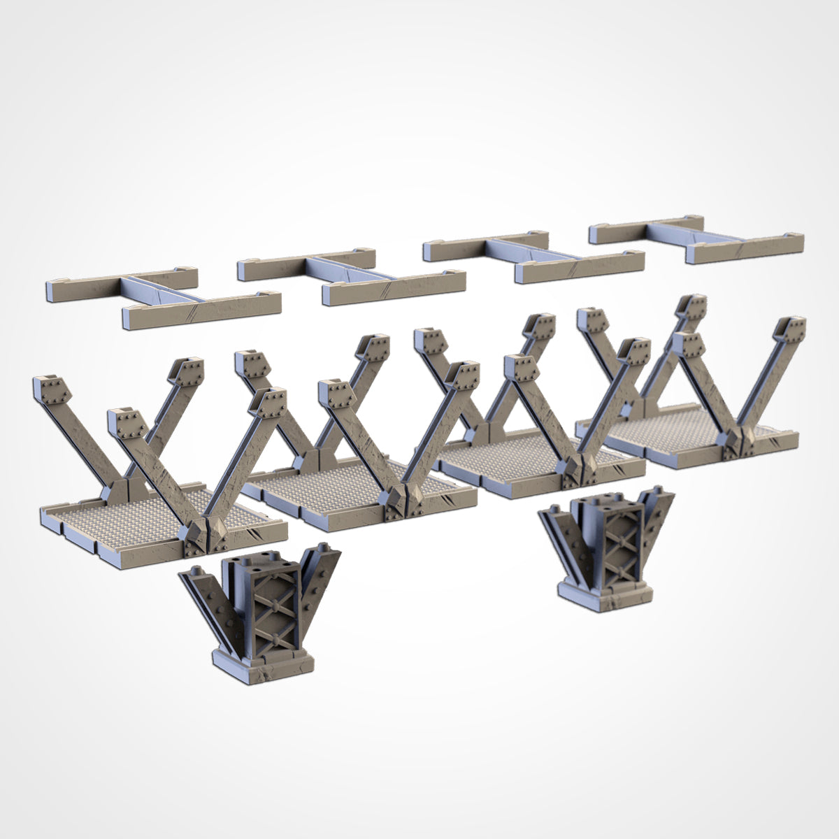 Metallic Bridges | 3D Printed Sci-Fi & Industrial Terrain for 28–32mm Wargaming