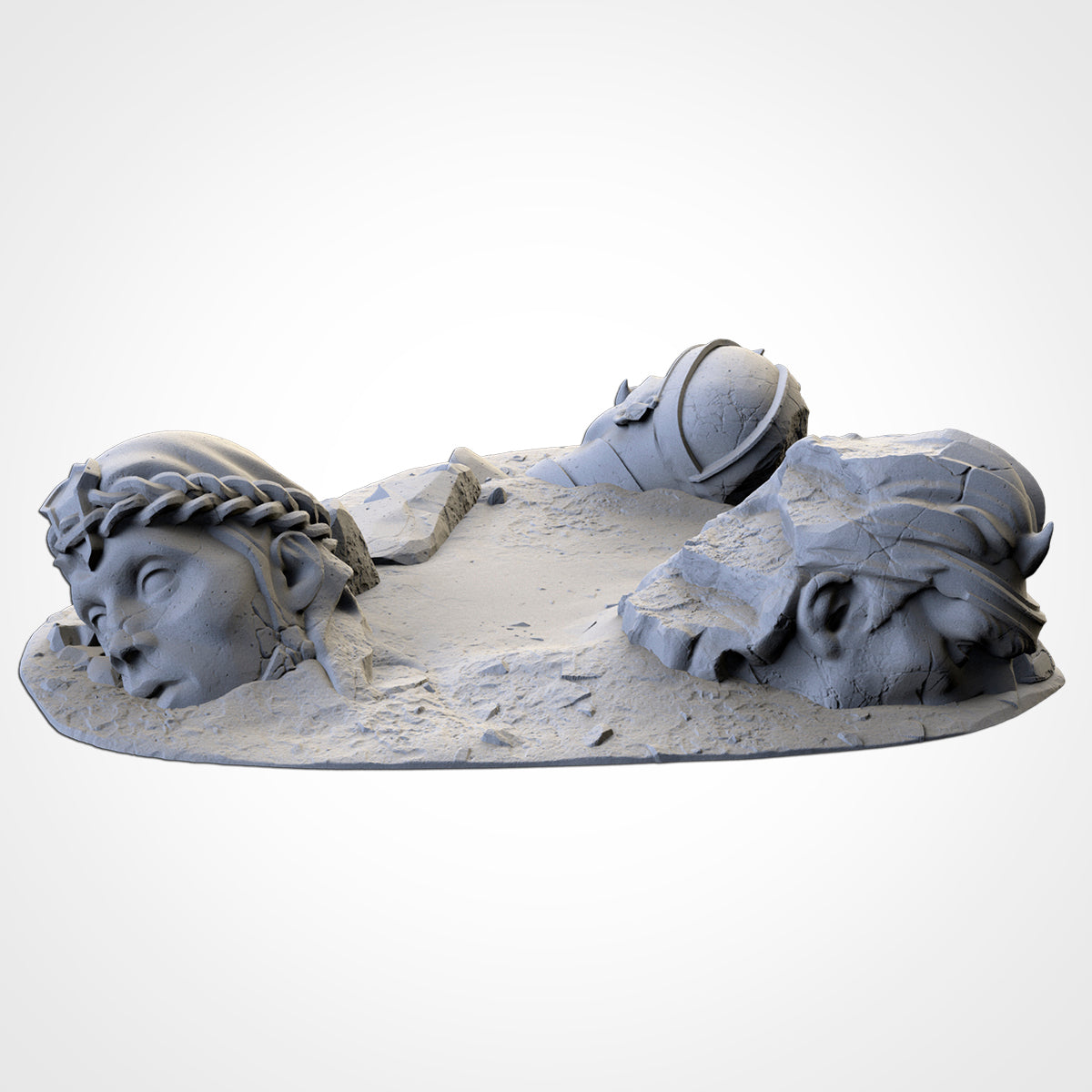 Ruined Statues – Ancient Monument Terrain for 28–32mm Games