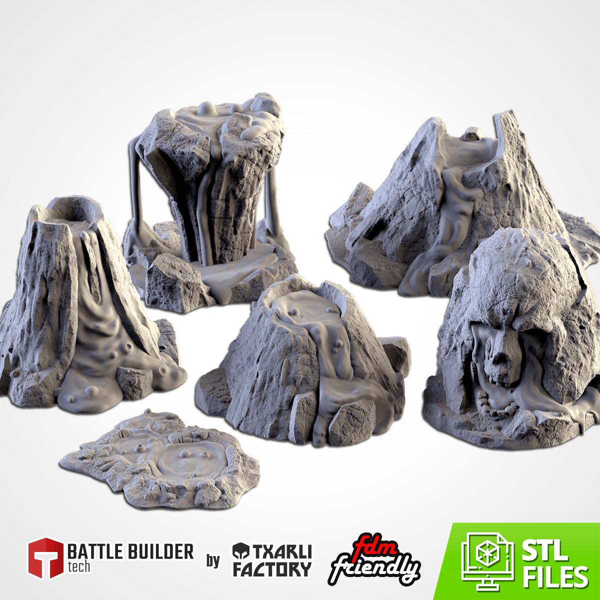 Volcanic Terrain – Lava Flow Scenery for 28–32mm Games