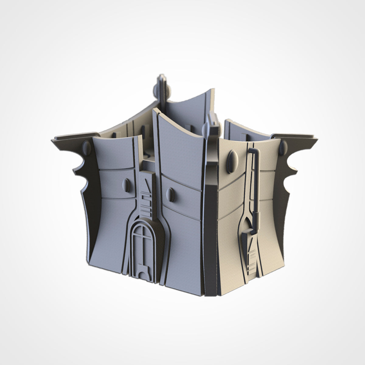 Xeno Buildings (Space Elves) – Alien Architecture Terrain for 28–32mm Games