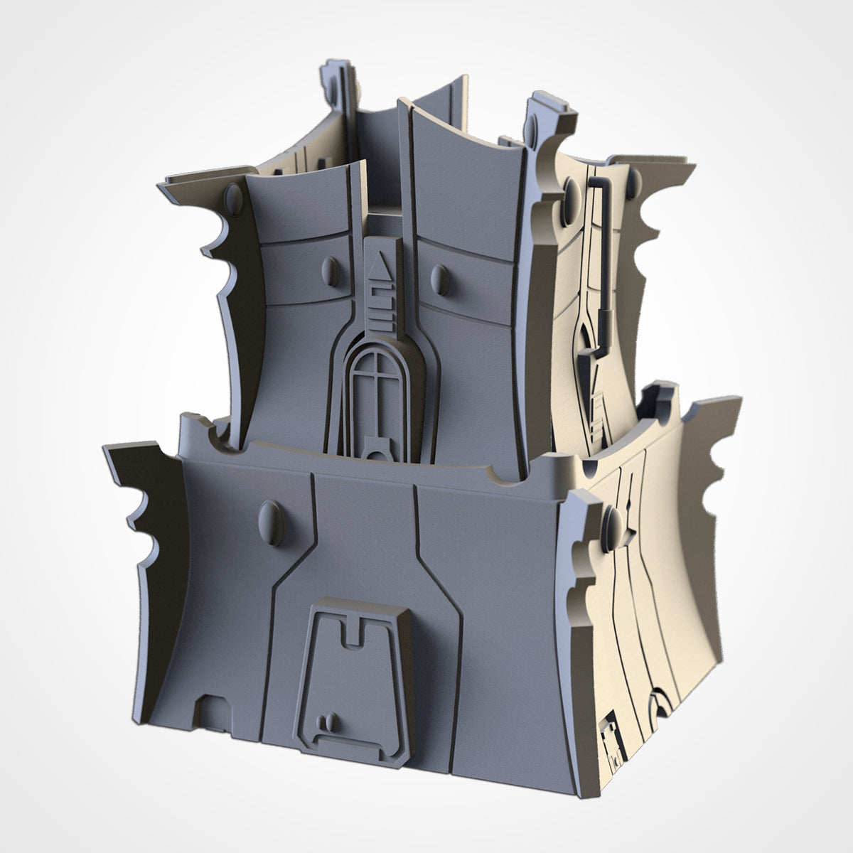 Xeno Buildings (Space Elves) – Alien Architecture Terrain for 28–32mm Games
