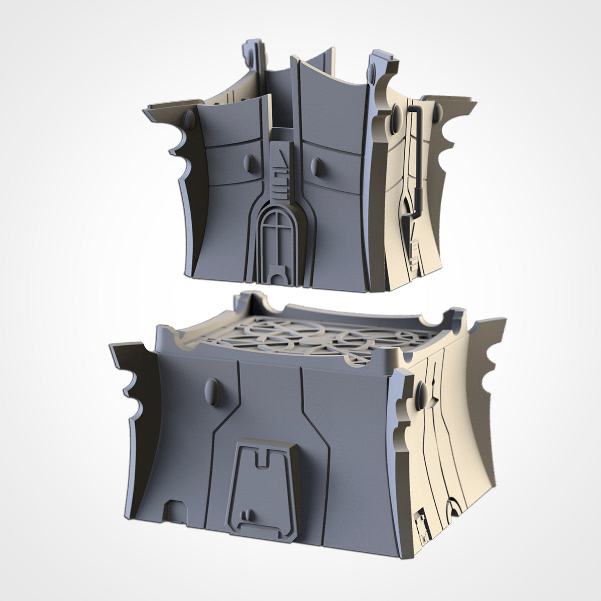 Xeno Buildings (Space Elves) – Alien Architecture Terrain for 28–32mm Games