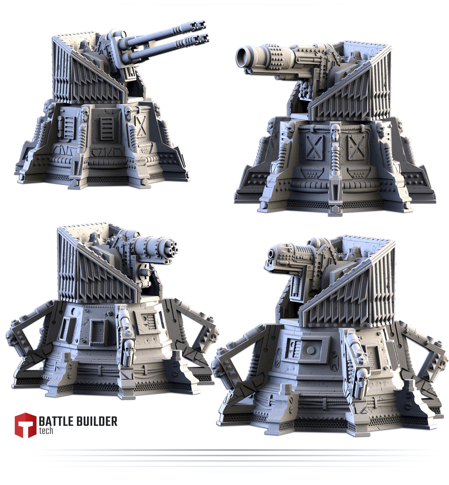 Defensive Turrets – Modular Sci-Fi Bunker Towers for 28–32mm Games