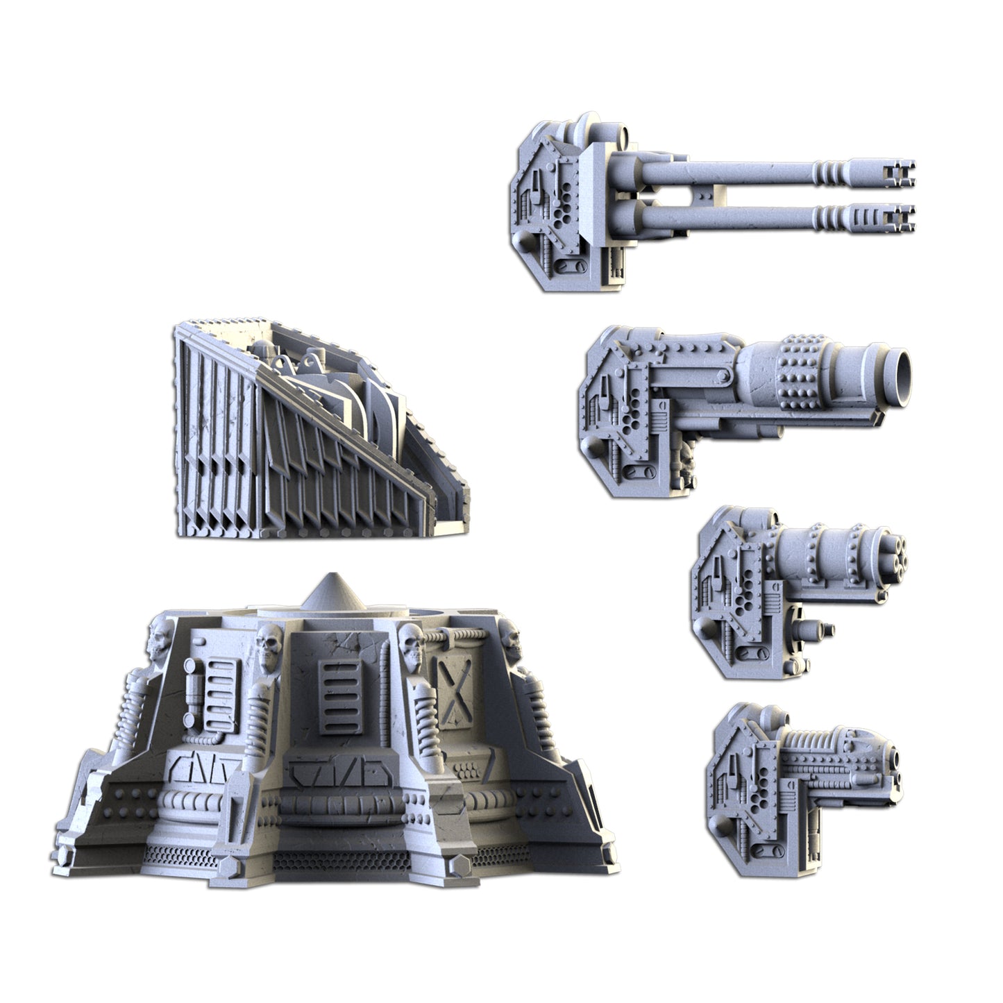 Defensive Turrets – Modular Sci-Fi Bunker Towers for 28–32mm Games