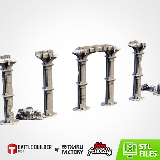Stone Bridge – Ruined Gothic Arch Terrain for 28–32mm Games