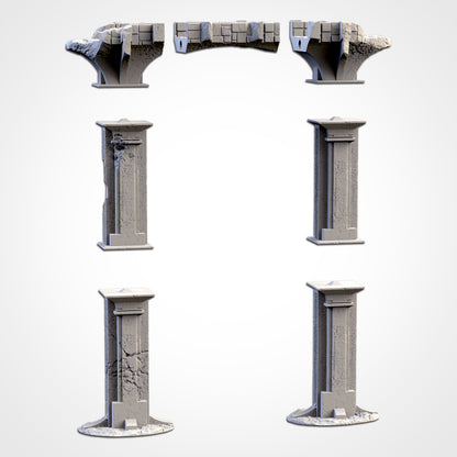 Stone Bridge – Ruined Gothic Arch Terrain for 28–32mm Games