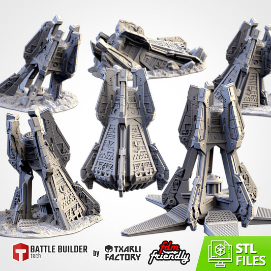 Landing Capsules – 3D Printed Drop Pods for 28–32mm Sci-Fi Games