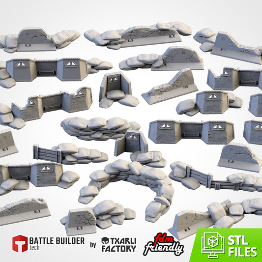 Street Barricades & Sandbags – Modular Cover Terrain for 28–32mm Games
