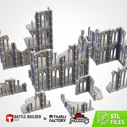 Cathedral Ruins – 3D Printed Gothic Terrain for 28–32mm Games