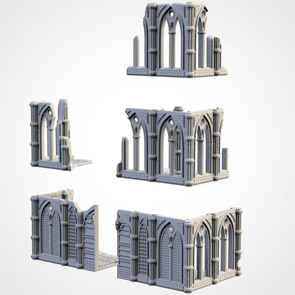 Cathedral Ruins – 3D Printed Gothic Terrain for 28–32mm Games