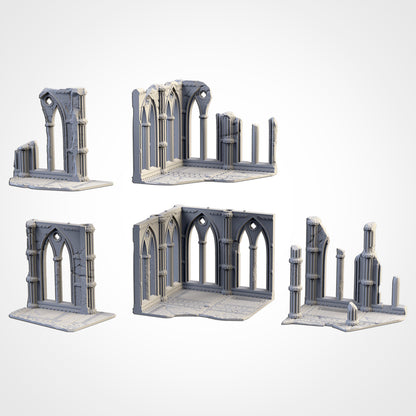Cathedral Ruins – 3D Printed Gothic Terrain for 28–32mm Games