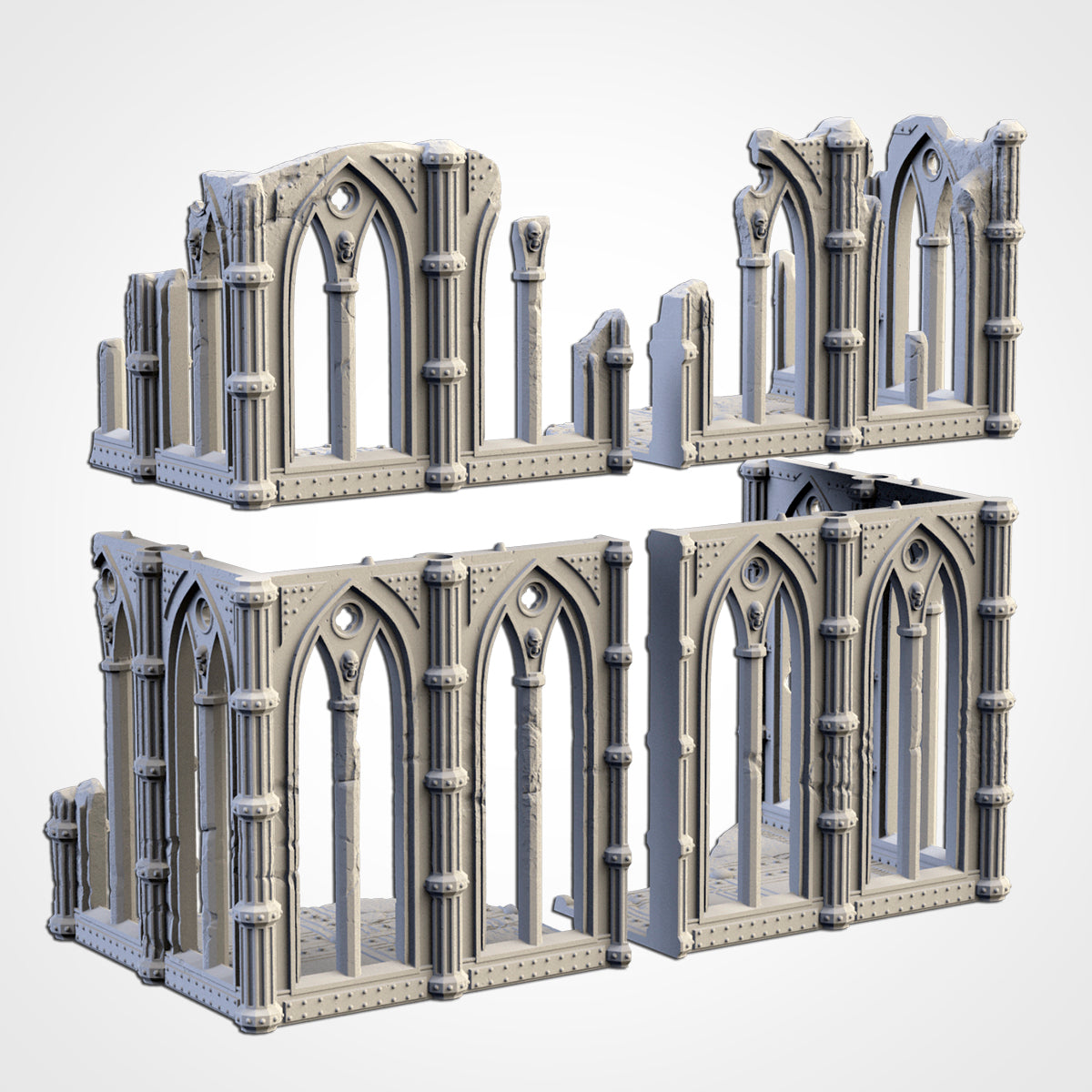 Cathedral Ruins – 3D Printed Gothic Terrain for 28–32mm Games