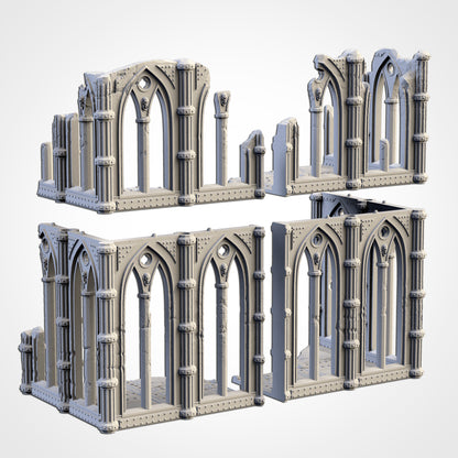 Cathedral Ruins – 3D Printed Gothic Terrain for 28–32mm Games