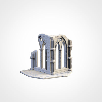 Cathedral Ruins – 3D Printed Gothic Terrain for 28–32mm Games