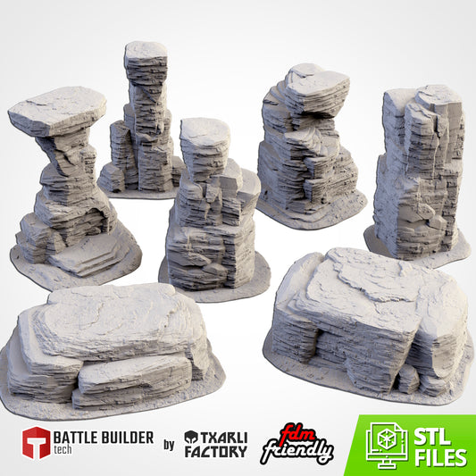 Rocky Mountains – Layered Stone Formations for 28–32mm Wargames