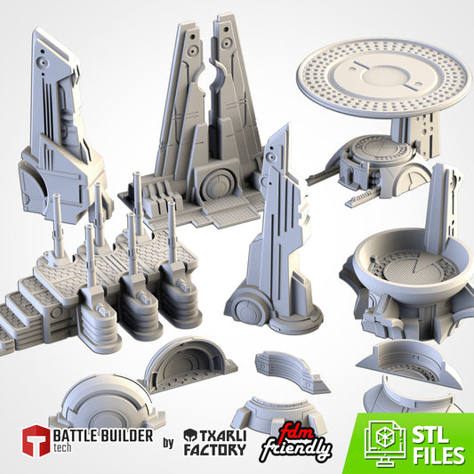 Xeno Buildings – Futuristic Alien Terrain for 28–32mm Games