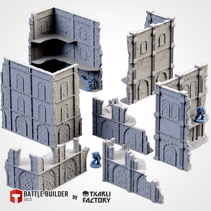 WTC Classic Ruins Set – Static Tournament Terrain for 28–32mm Games