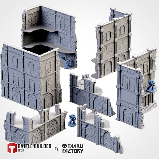 WTC Classic Ruins Set – Static Tournament Terrain for 28–32mm Games