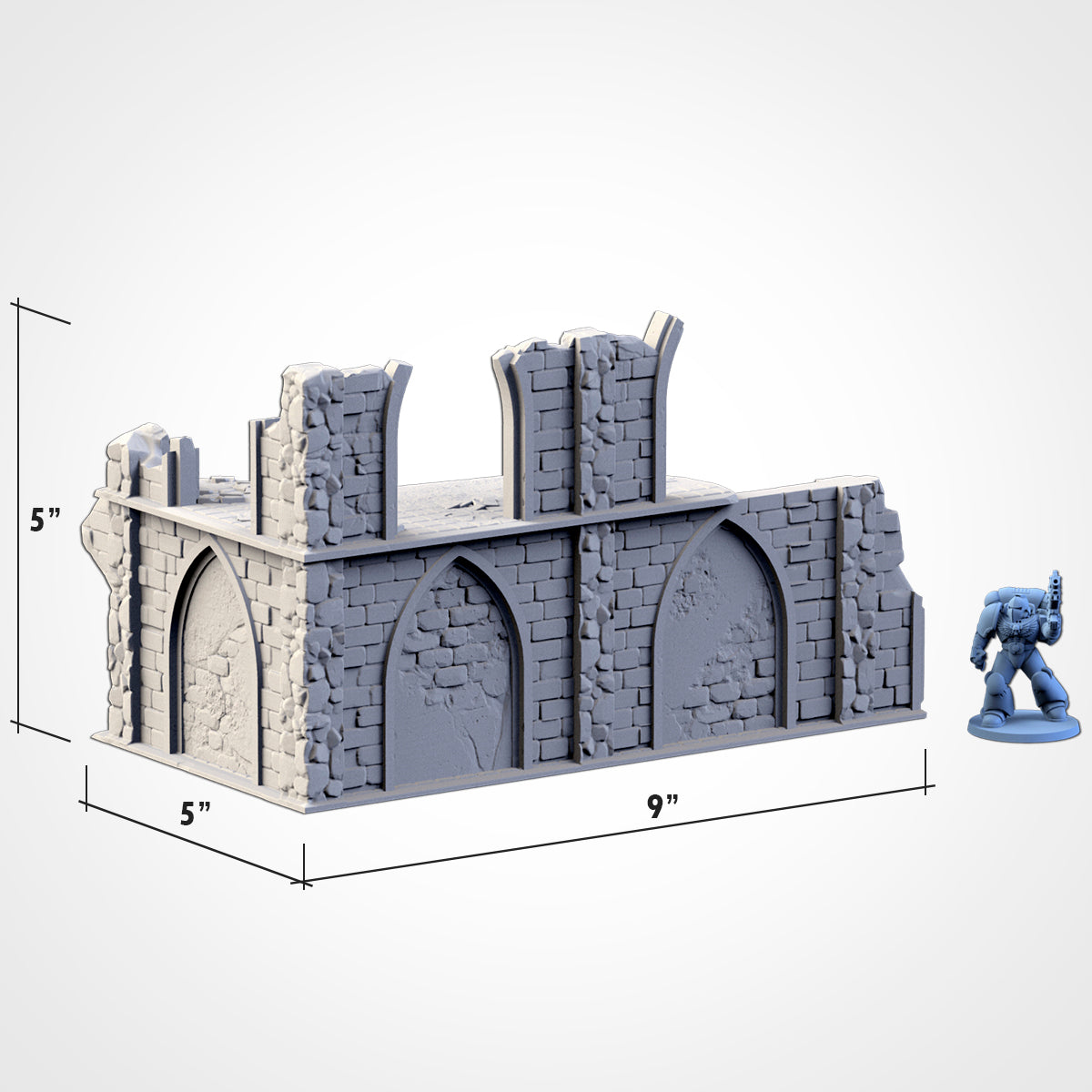 WTC Classic Ruins Set – Static Tournament Terrain for 28–32mm Games