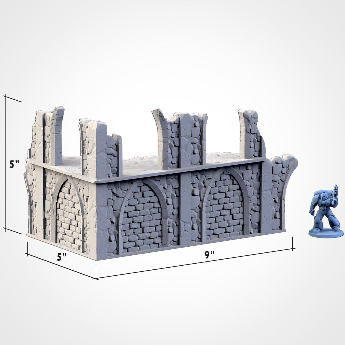 WTC Classic Ruins Set – Static Tournament Terrain for 28–32mm Games