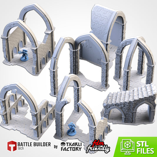 Majestic Ruins – Gothic Arch Terrain for 28–32mm Wargaming