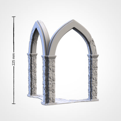 Majestic Ruins – Gothic Arch Terrain for 28–32mm Wargaming