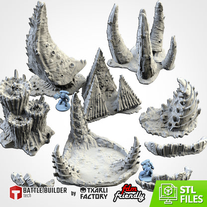 Alien Terrain - Spiked & Organic Sci-Fi Scenery for 28–32mm Games